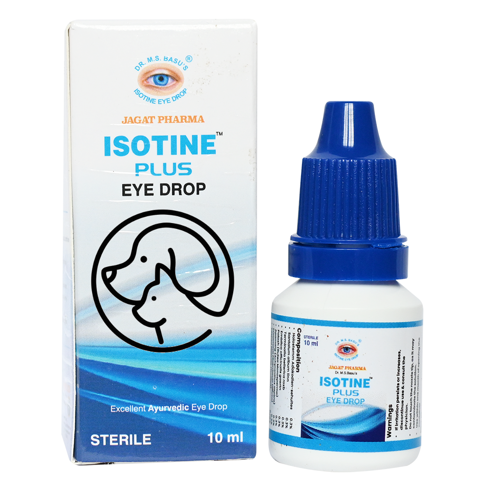 Isotine Plus eye drops for Pets Ayurveda Herbals Care Glaucoma Cataract