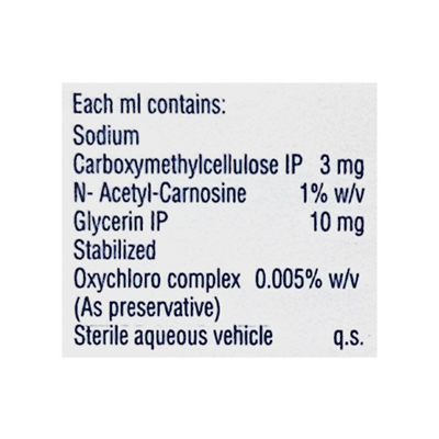 C-NAC (N-Acetylcarnosine eye-drops) to normalise cataract impairment